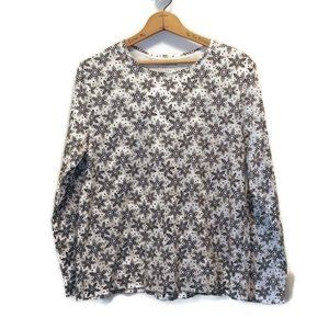 Croft & Barrow Classic Tee Women's Size XXL 100% Cotton Christmas Snowflake Top